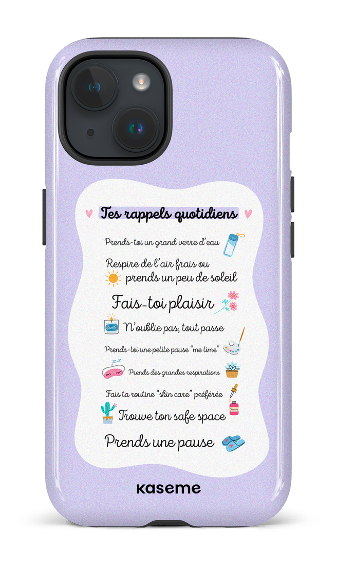 Tes rappels quotidiens purple - iPhone 15