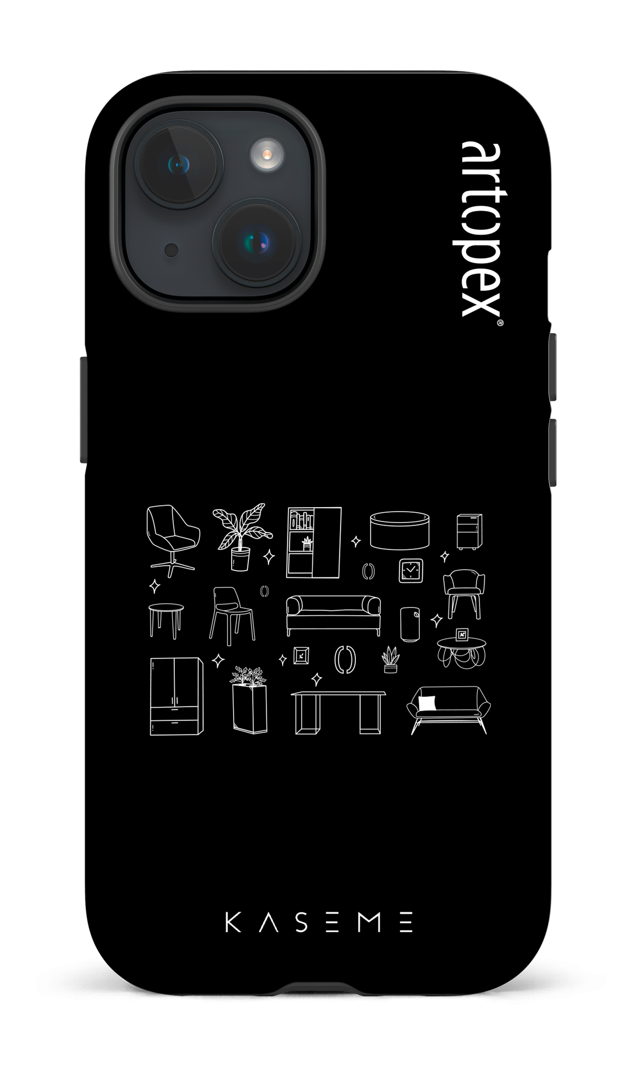 L'essentiel noir par Artopex - iPhone 15