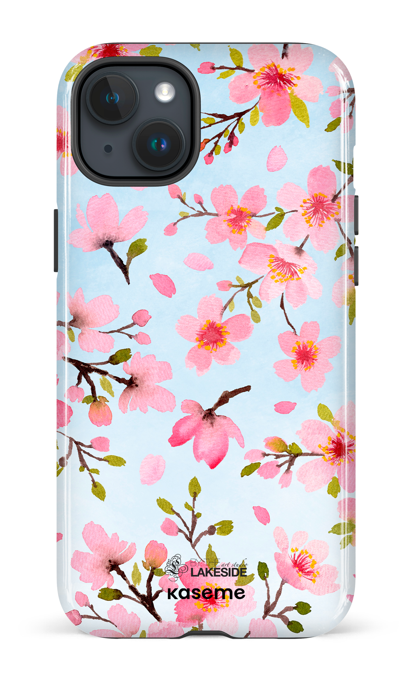 Cherry Blossom Blue by Pooja Umrani - iPhone 15 Plus
