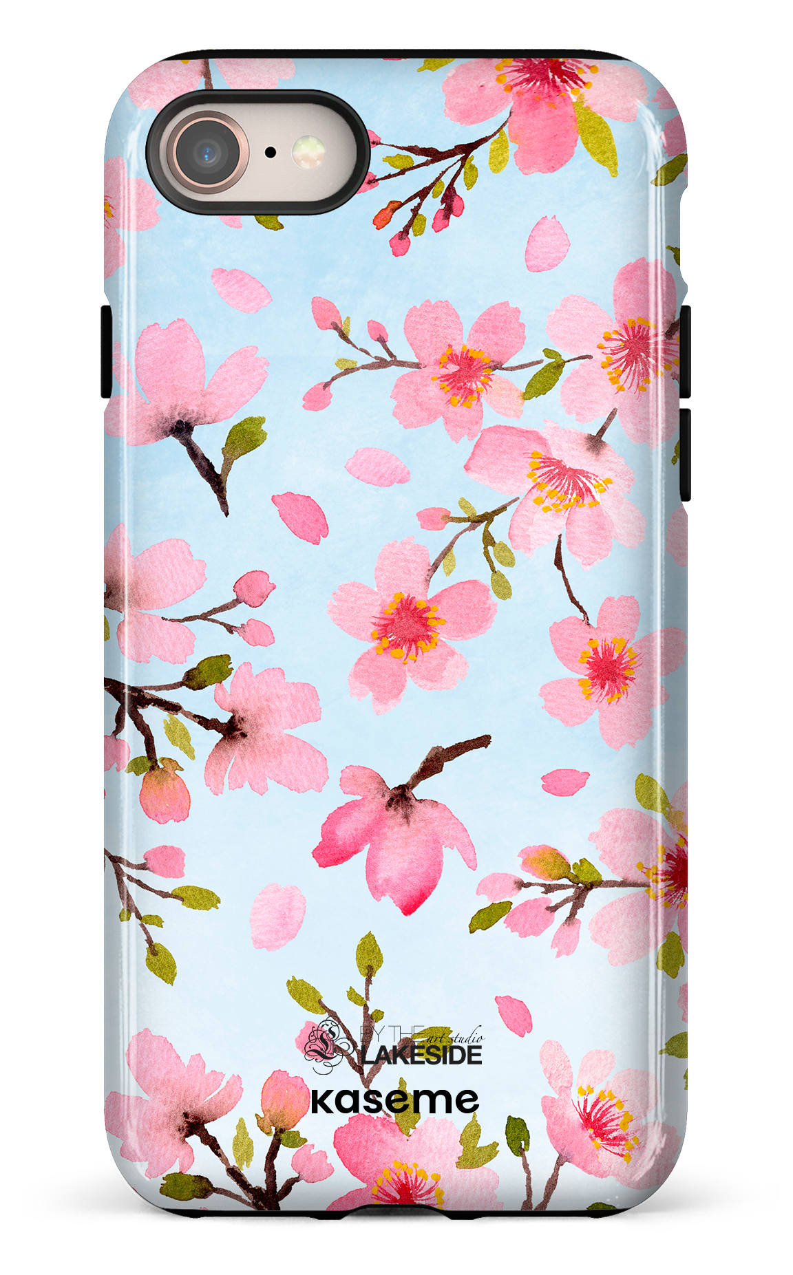 Cherry Blossom Blue by Pooja Umrani - iPhone 8