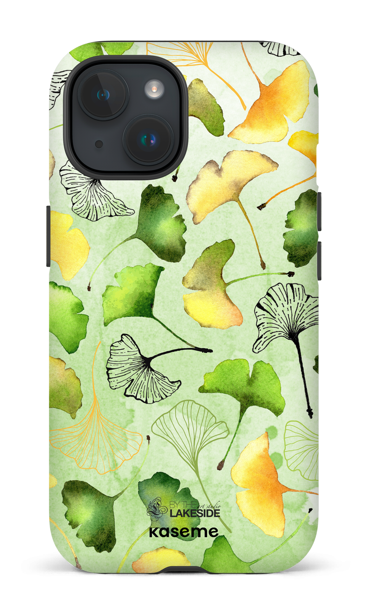 Ginkgo Leaves Green by Pooja Umrani - iPhone 15