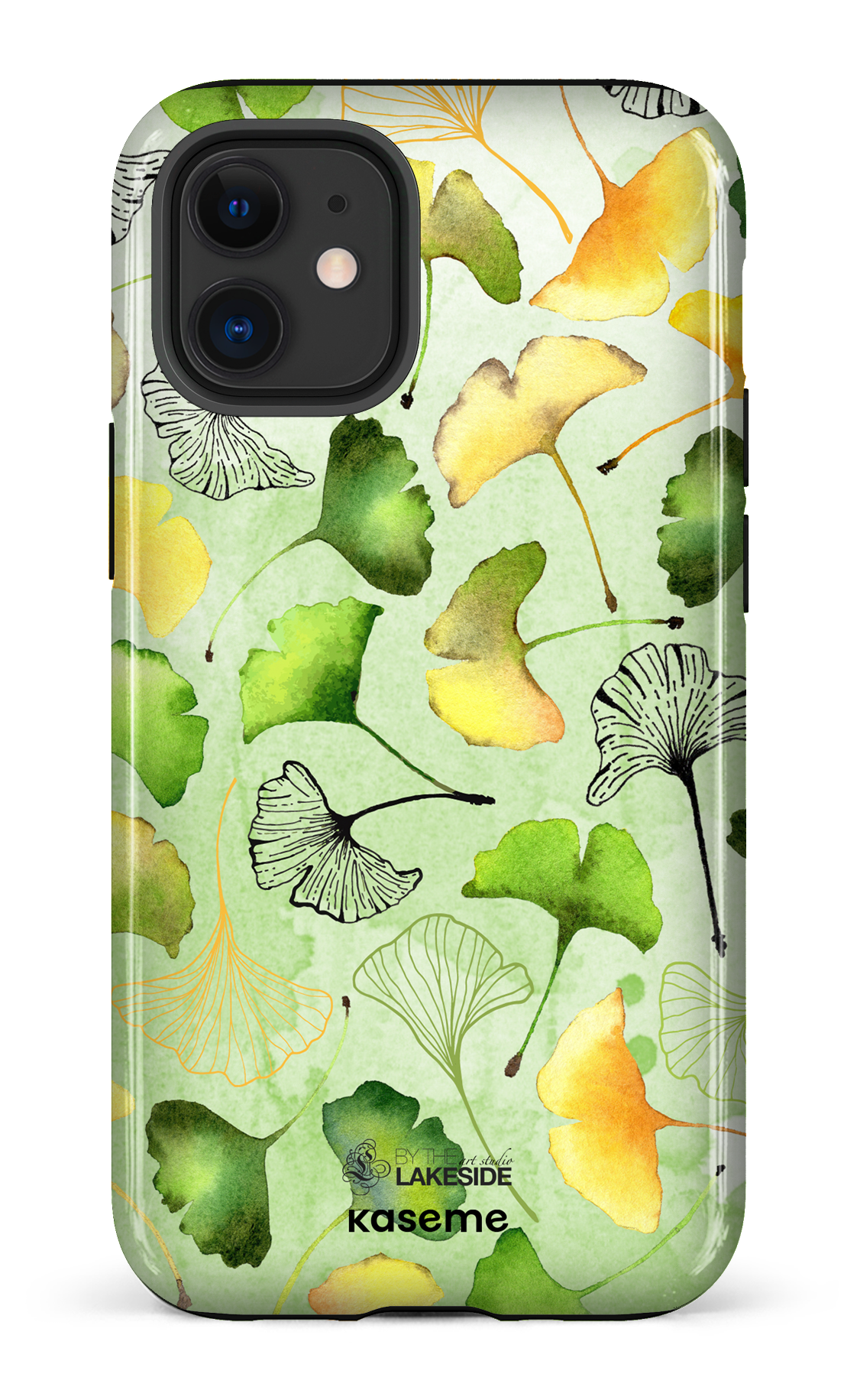 Ginkgo Leaves Green by Pooja Umrani - iPhone 12 Mini