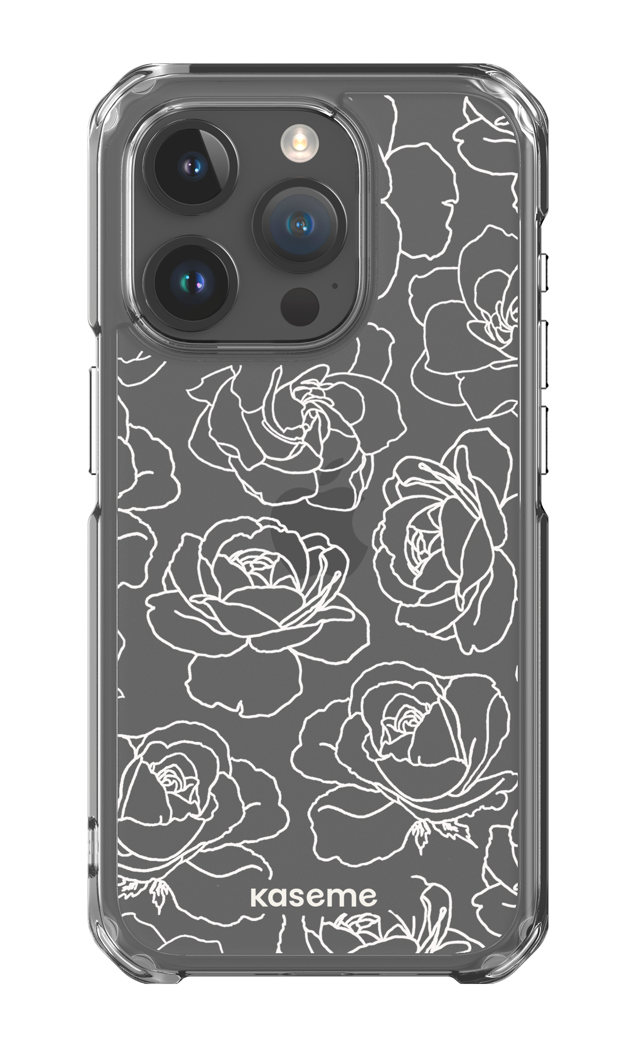 Polar Flowers Clear Case - iPhone 15 Pro