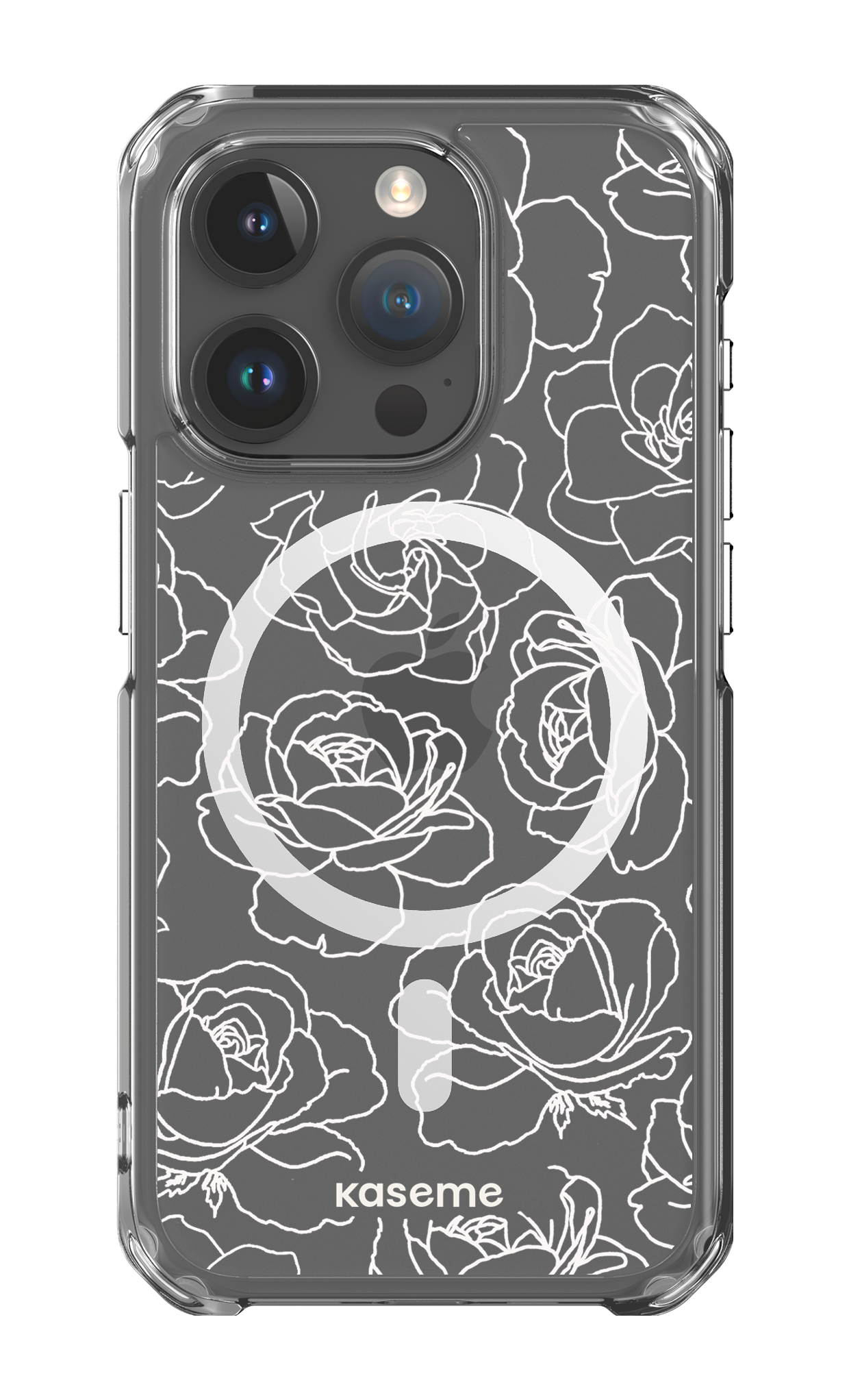 Polar Flowers Clear Case - iPhone 15 Pro