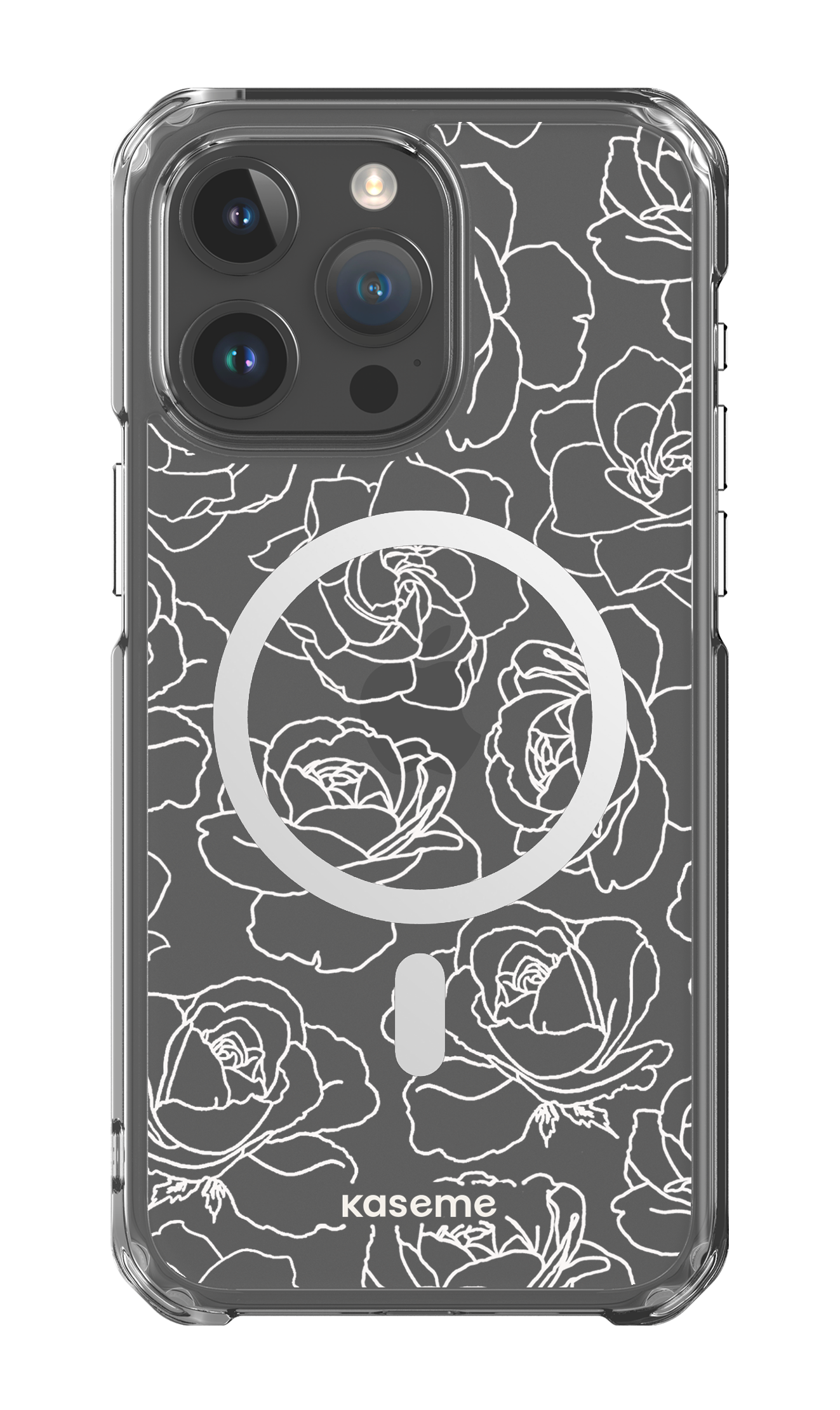 Polar Flowers Clear Case - iPhone 15 Pro Max