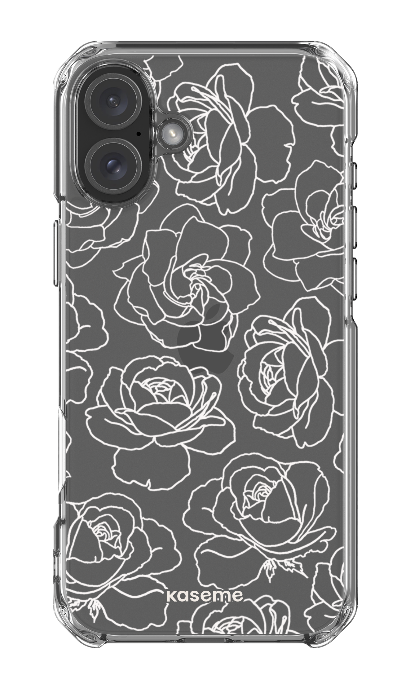 Polar Flowers Clear Case - iPhone 16 Plus