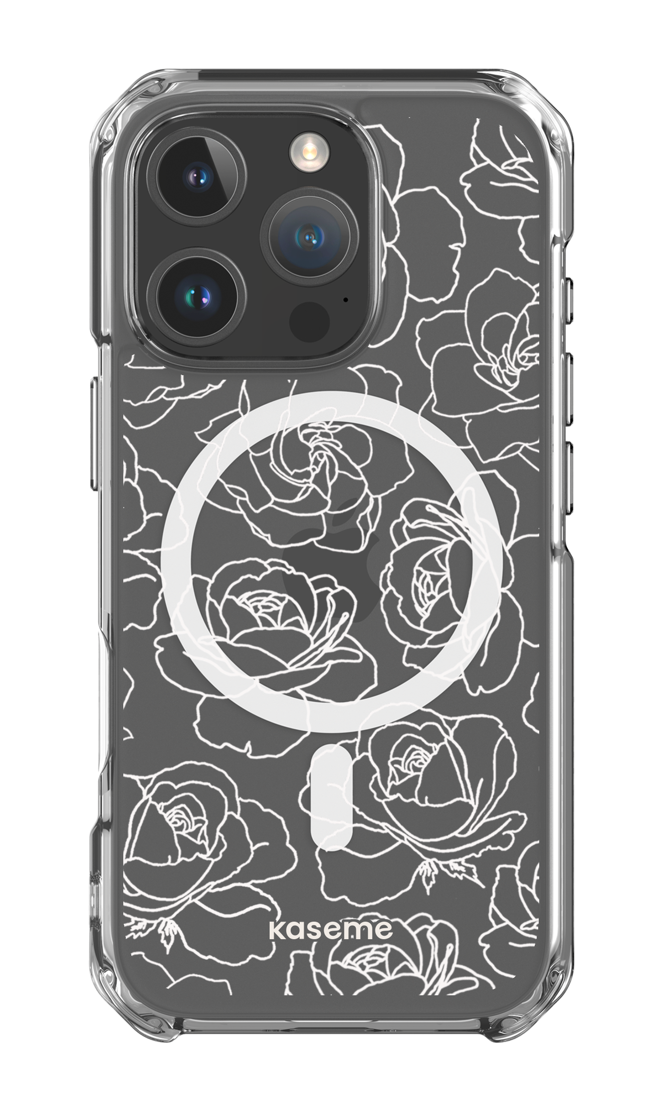 Polar Flowers Clear Case - iPhone 16 Pro