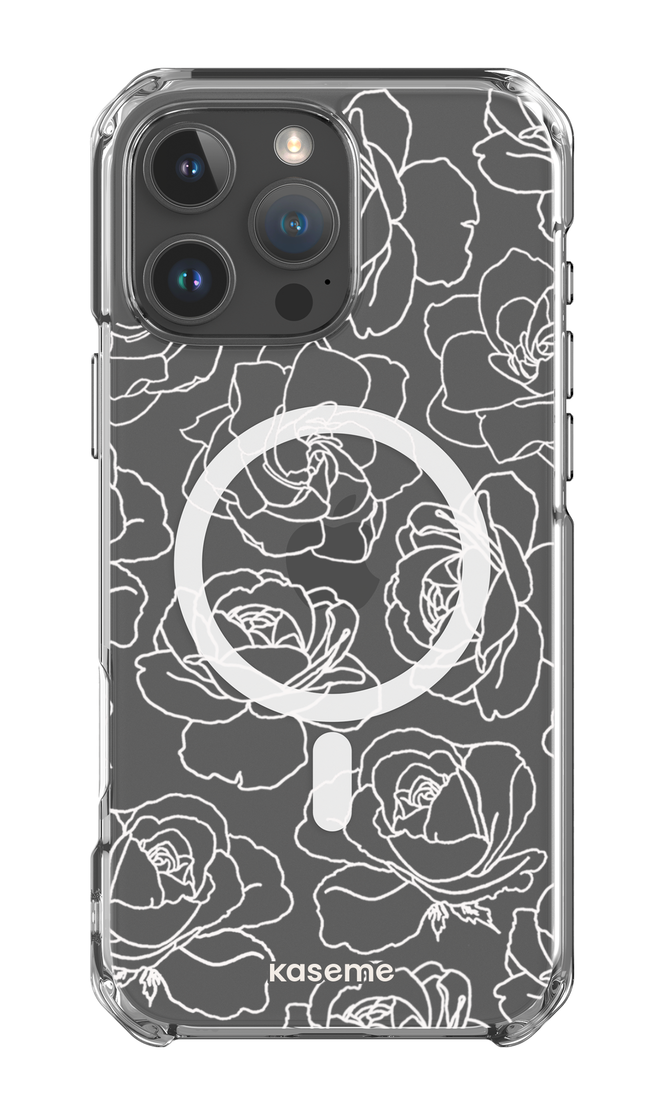 Polar Flowers Clear Case - iPhone 16 Pro Max