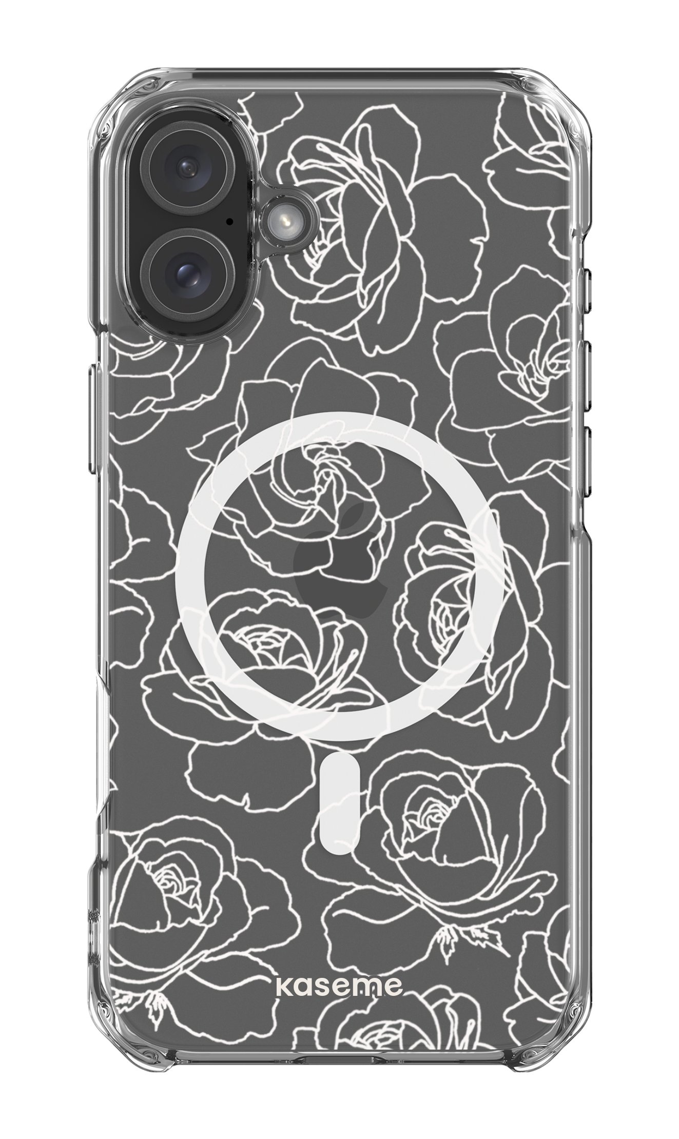 Polar Flowers Clear Case - iPhone 16 Plus