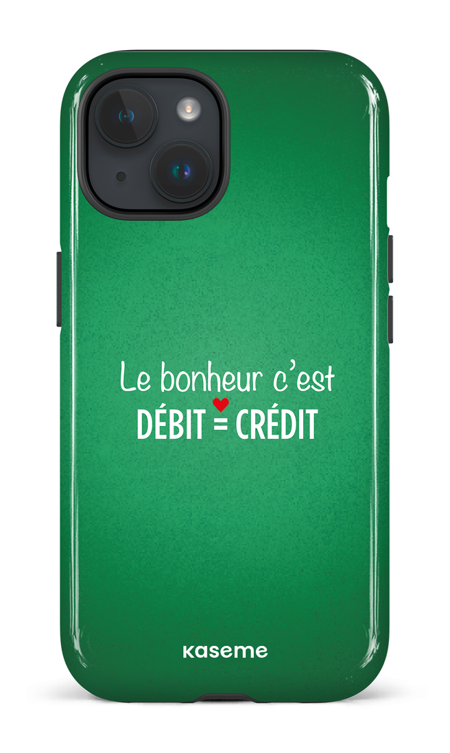 Le bonheur c'est débit = crédit (vert) - iPhone 15