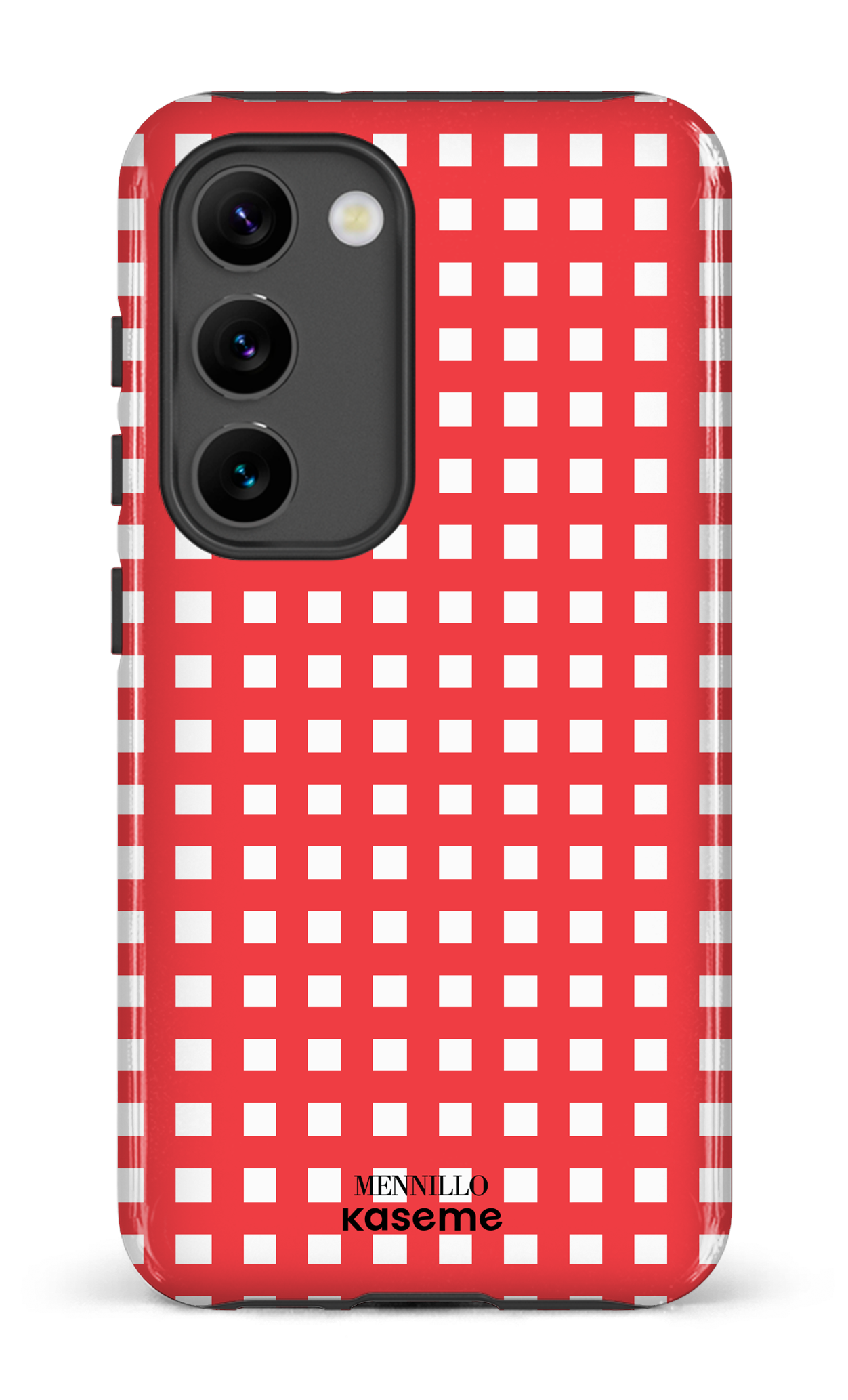 Galaxy S23 Tough Gloss Chekered Red -