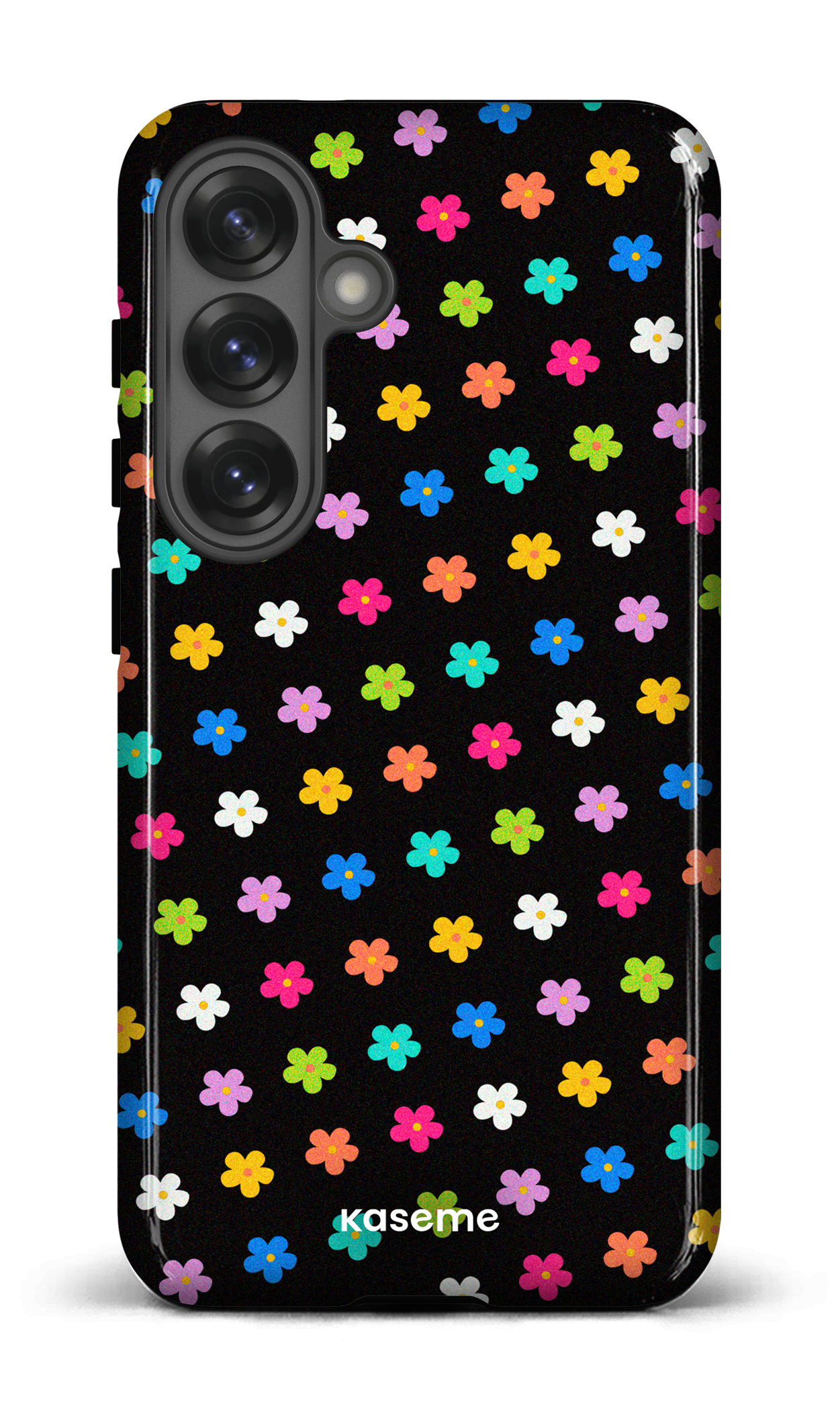 Galaxy S25 Tough (Gloss) Joyful Flowers Black -