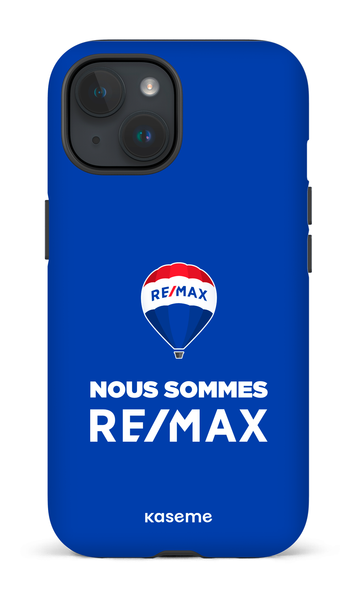 iPhone 15 Tough (Matte) Nous sommes RE/MAX Bleu -