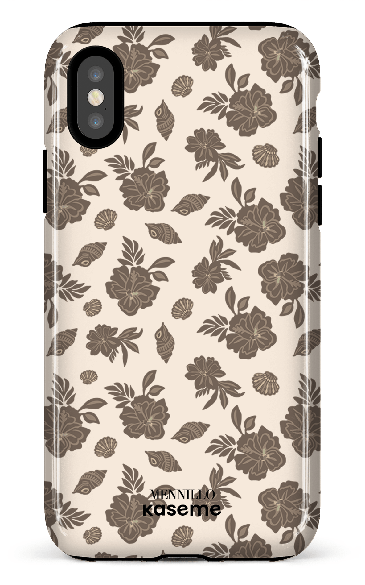 iPhone X/XS Tough Floral Brown -