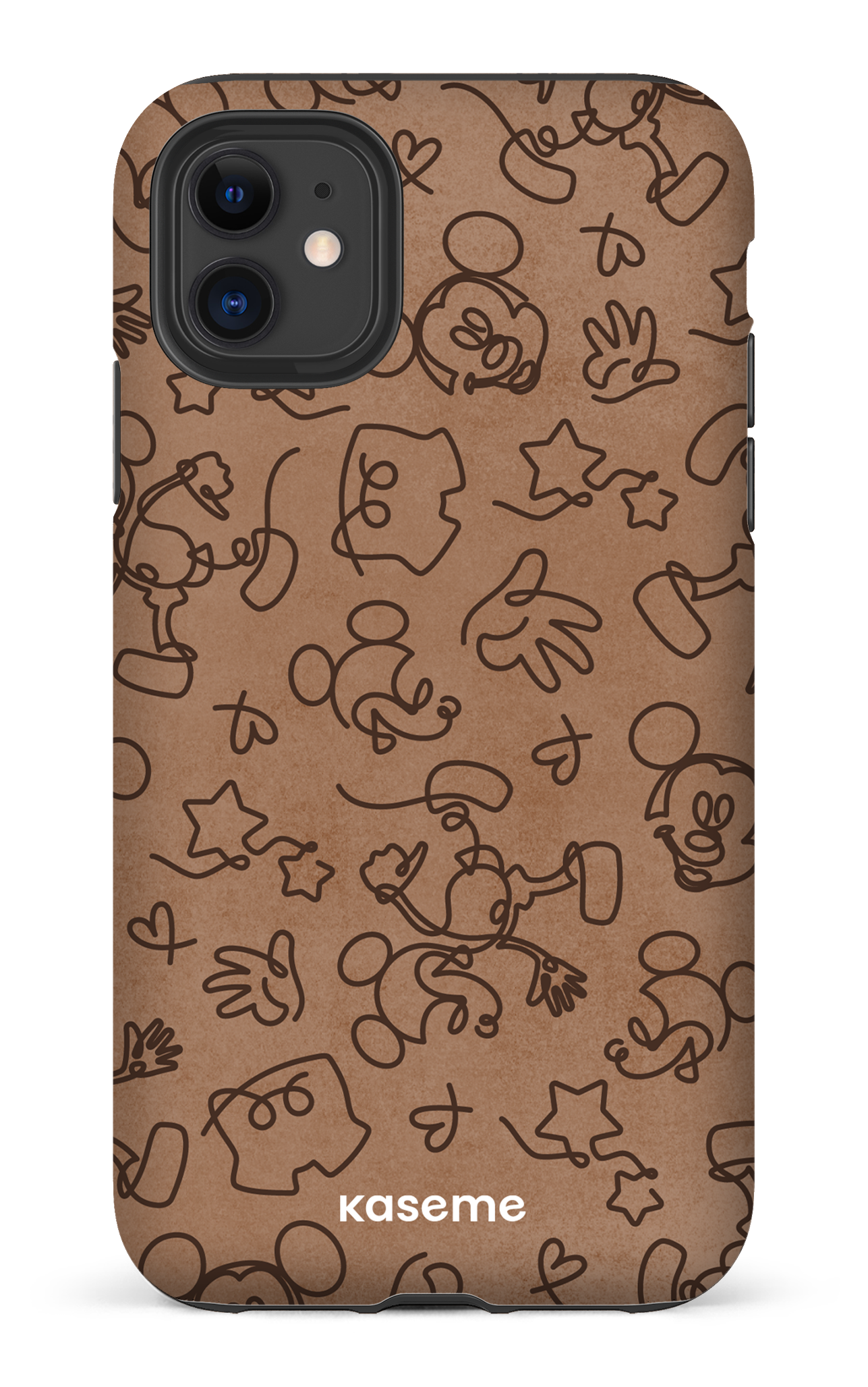 iPhone 11 Tough Matte Doodle Mocha -