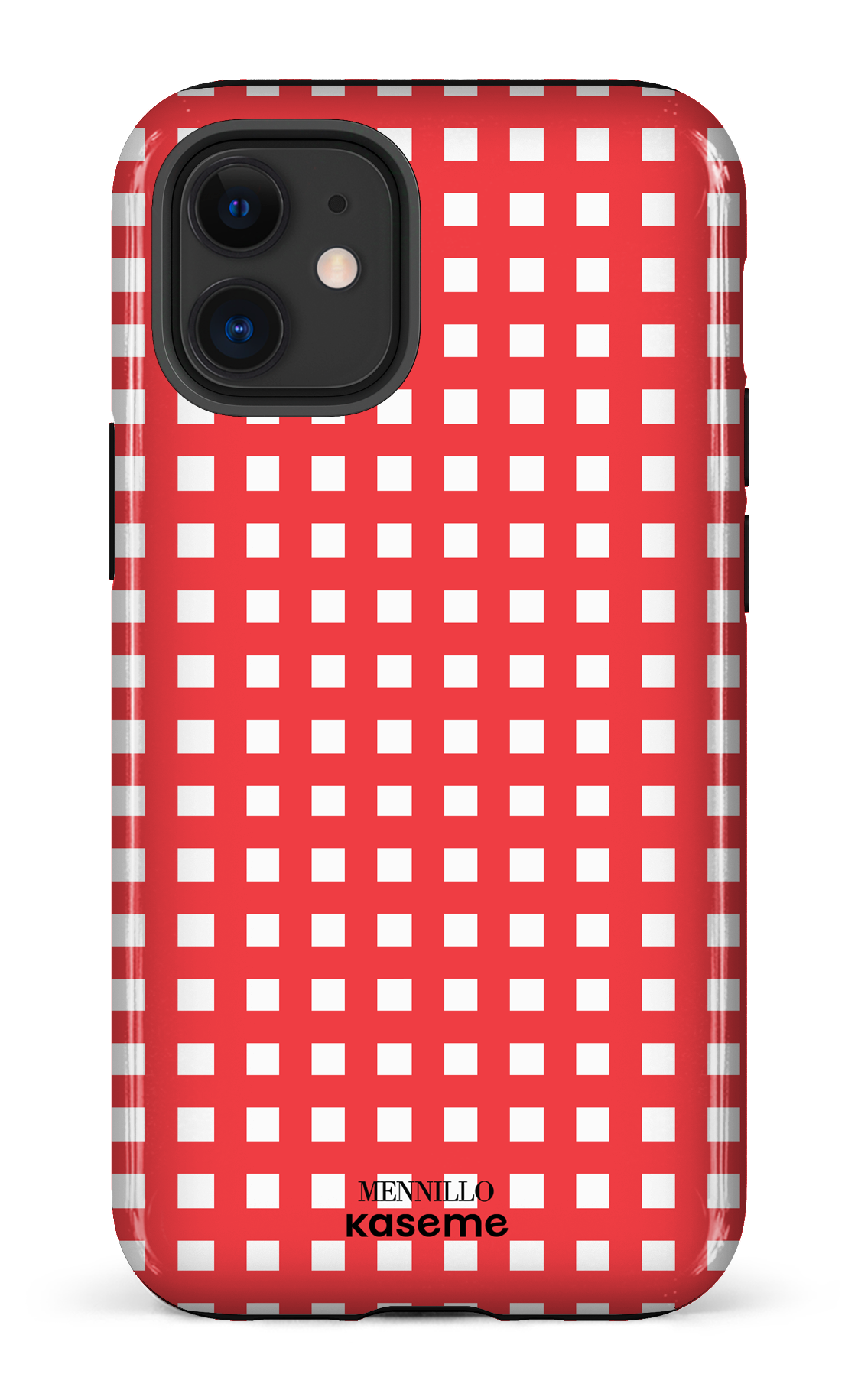 iPhone 12 Mini Tough Chekered Red -