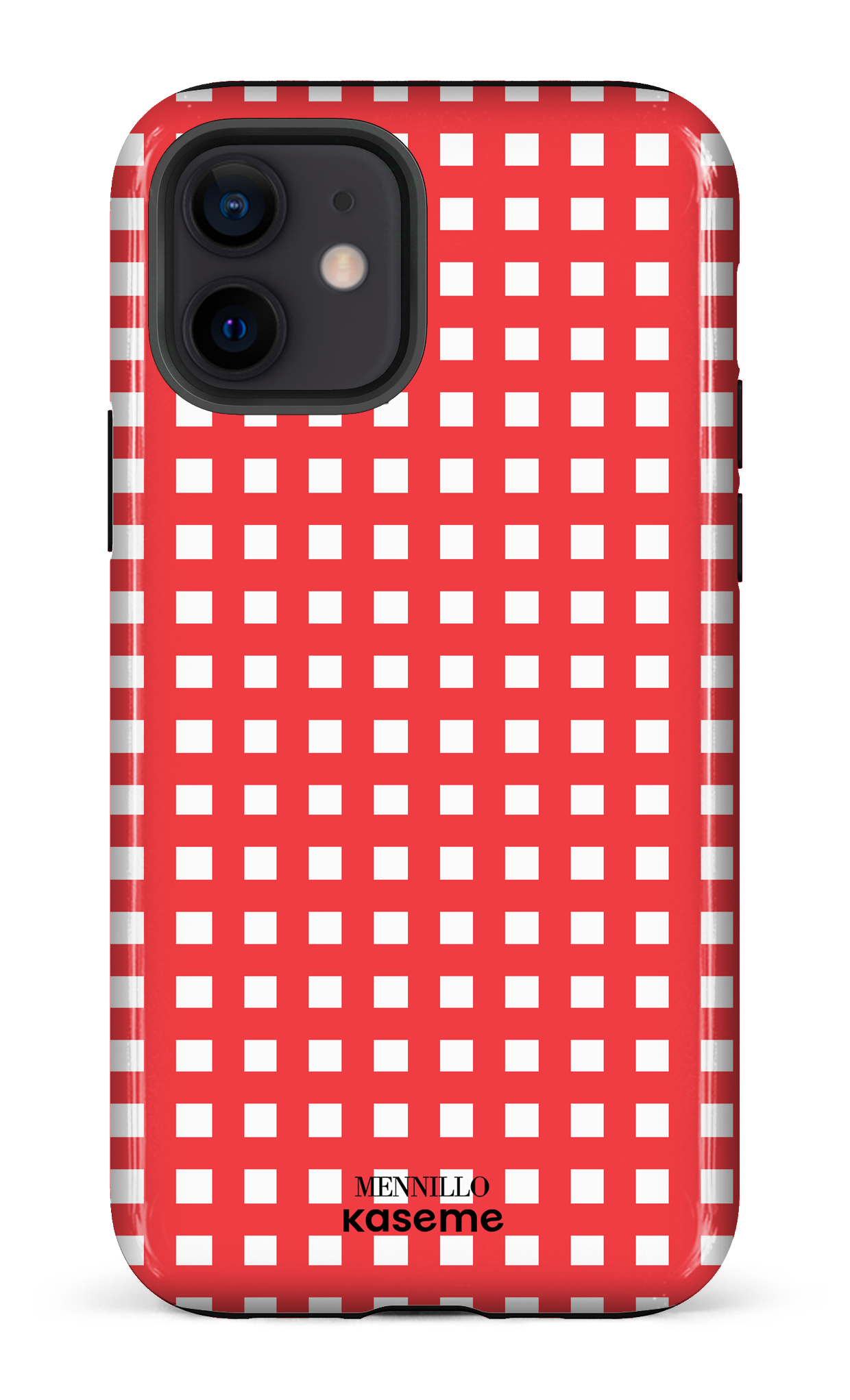 iPhone 12 Tough Chekered Red -