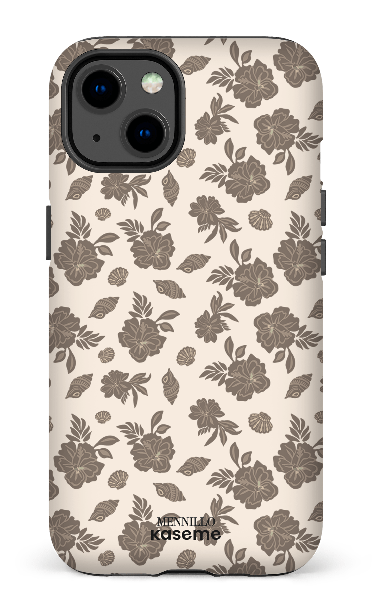 iPhone 13 Tough Matte Floral Brown -