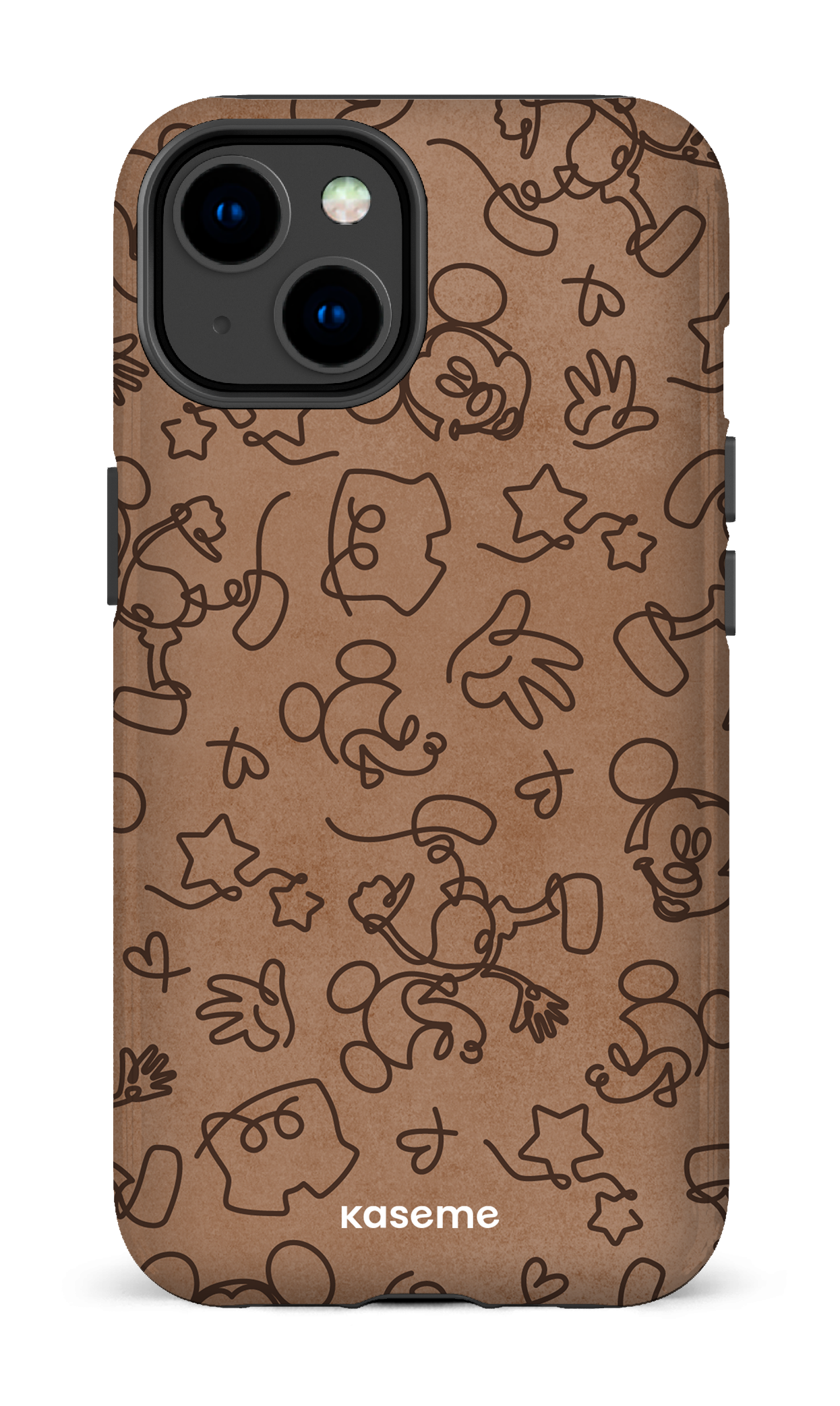 iPhone 14 Tough Gloss Doodle Mocha -