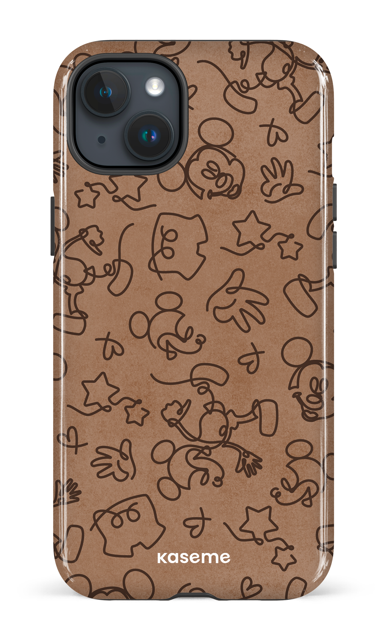 iPhone 15 Plus Tough Doodle Mocha -