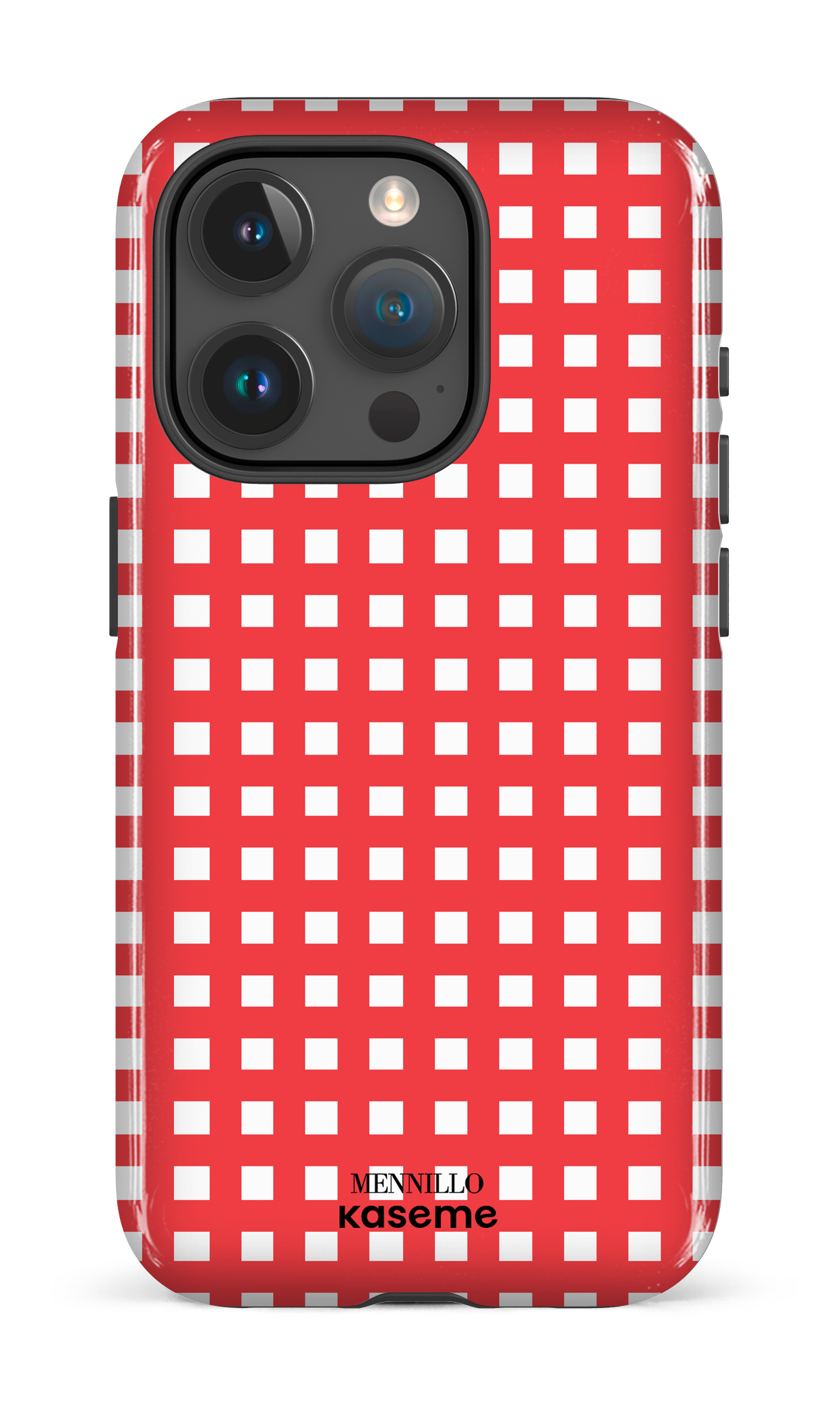 iPhone 15 Pro Tough Chekered Red -