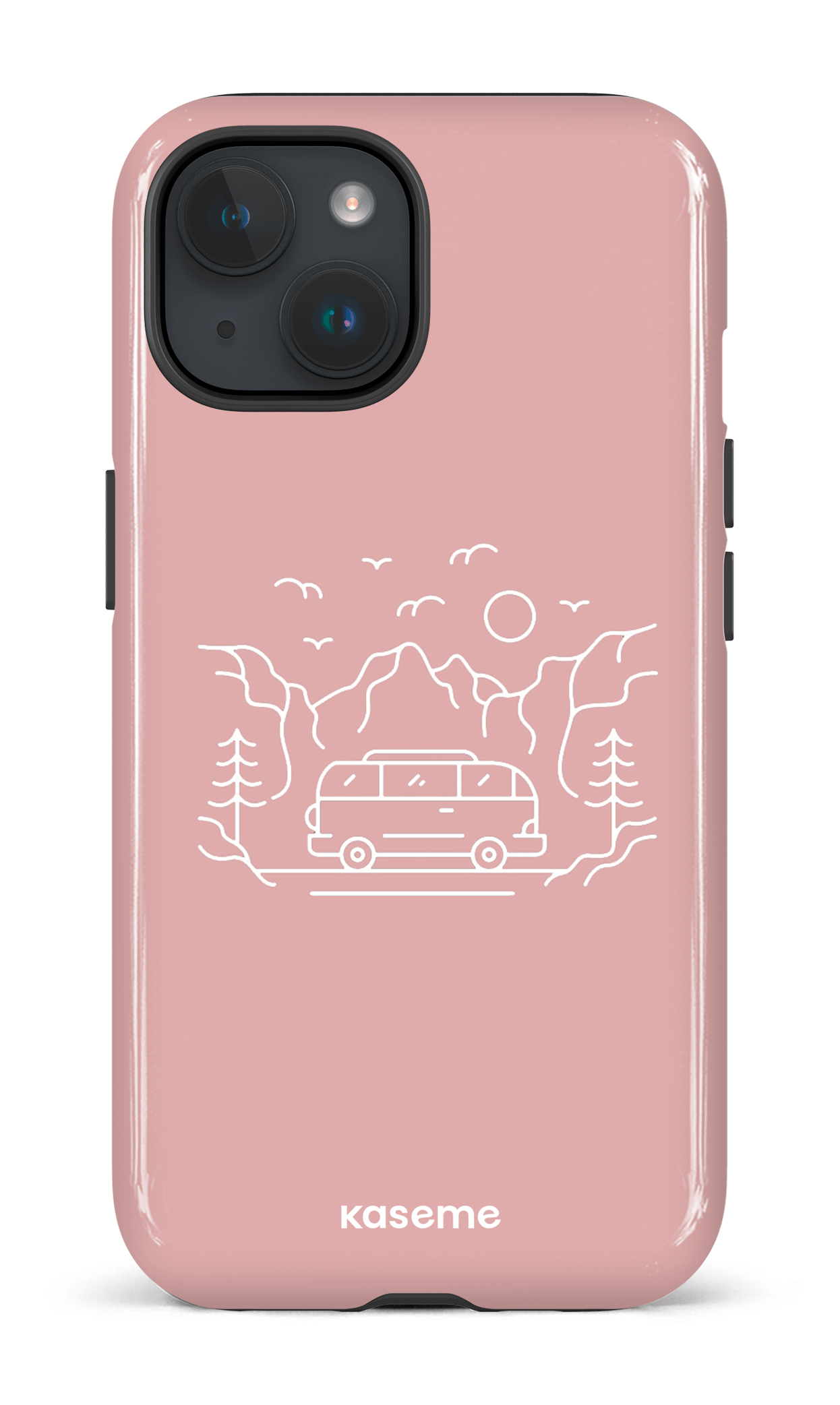 iPhone 15 Tough (Gloss) Camp life pink -