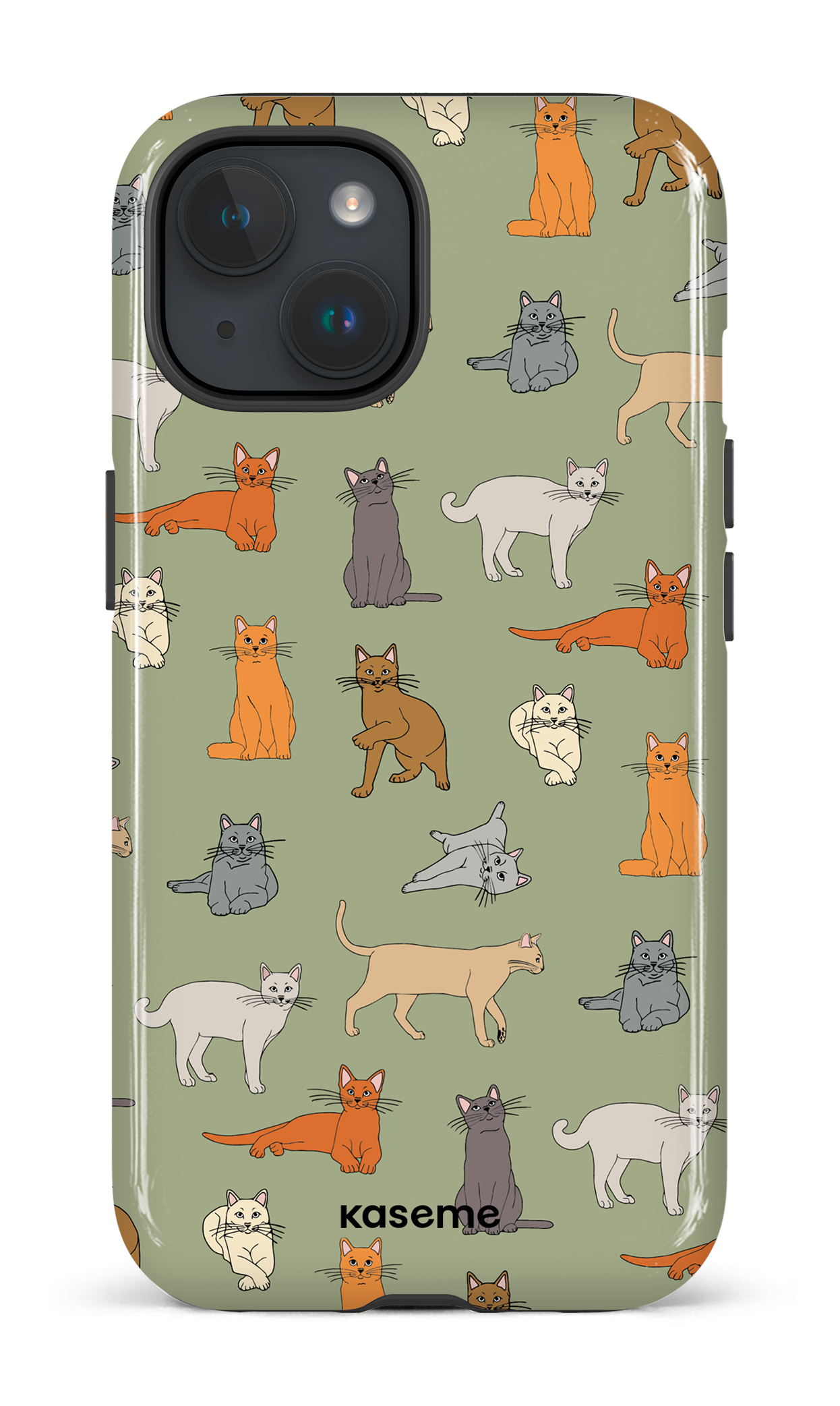 iPhone 15 Tough (Gloss) Kitty green -