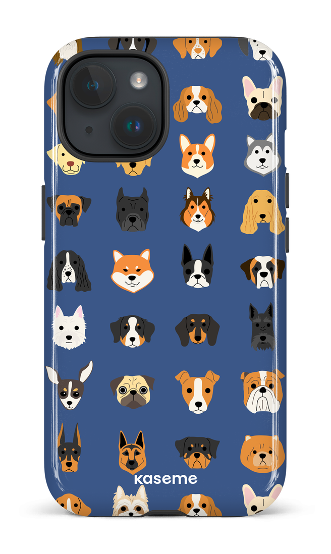 iPhone 15 Tough (Gloss) Pup blue -