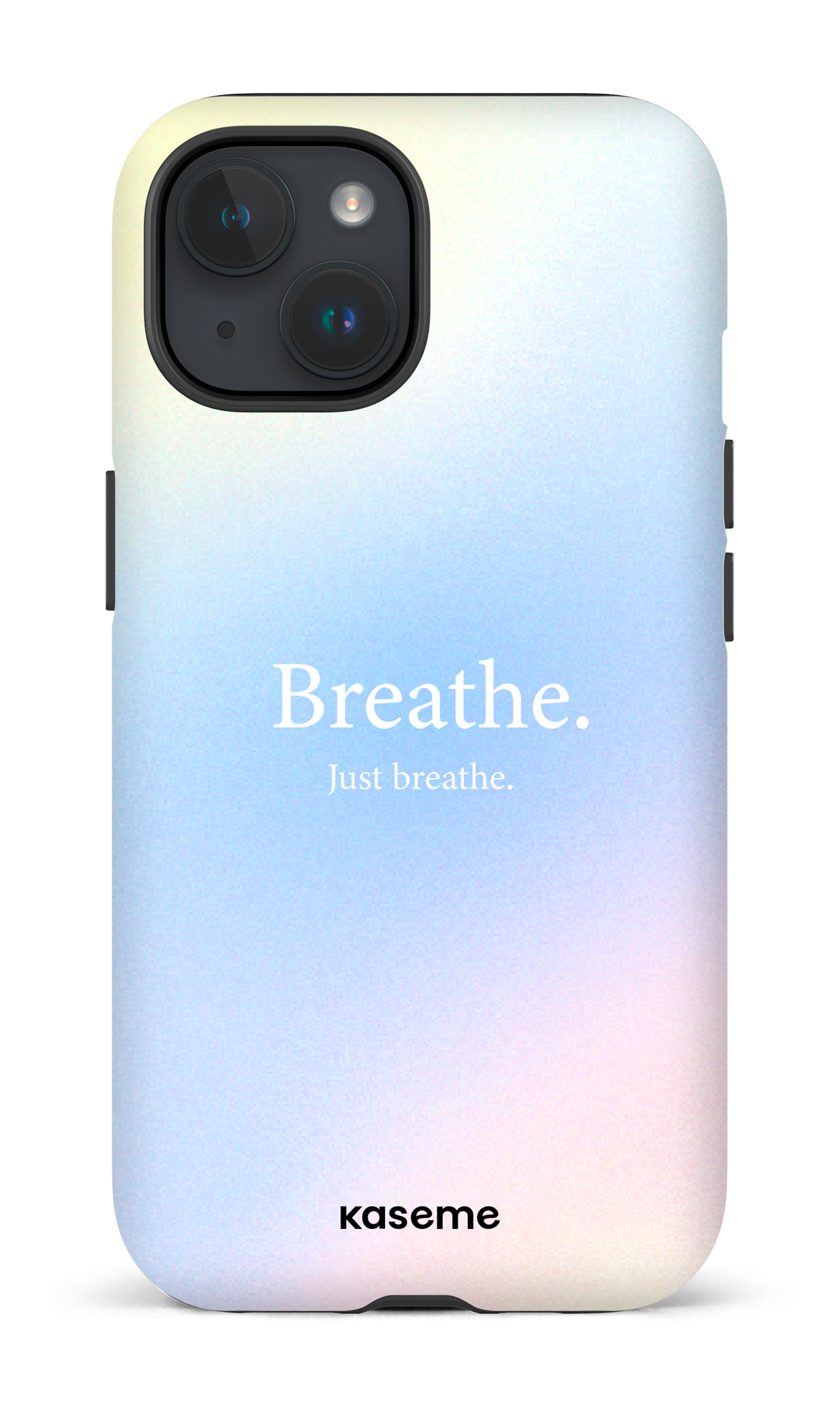 iPhone 15 Tough (Matte) Just breathe blue -