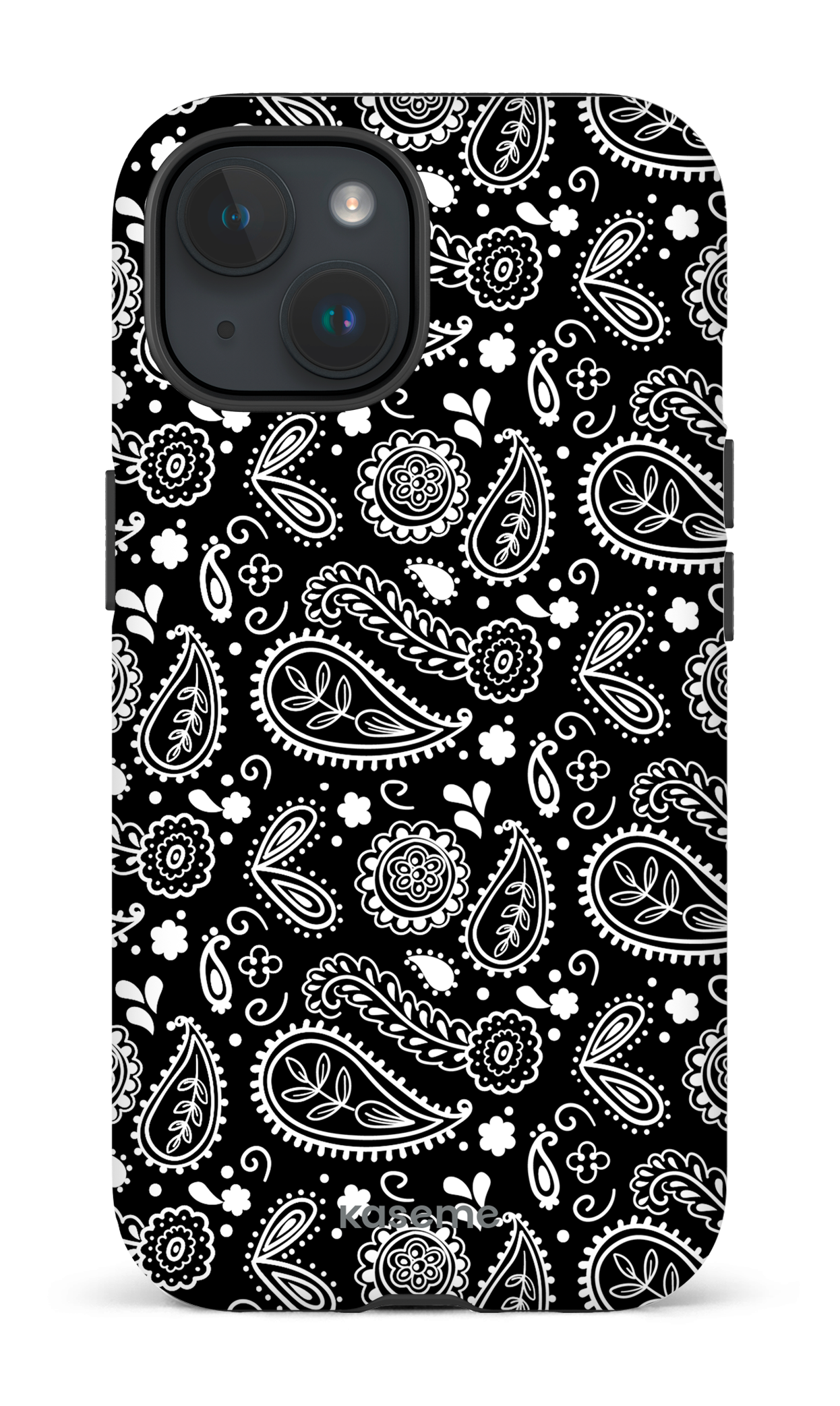 iPhone 15 Tough (Matte) Paisley black -