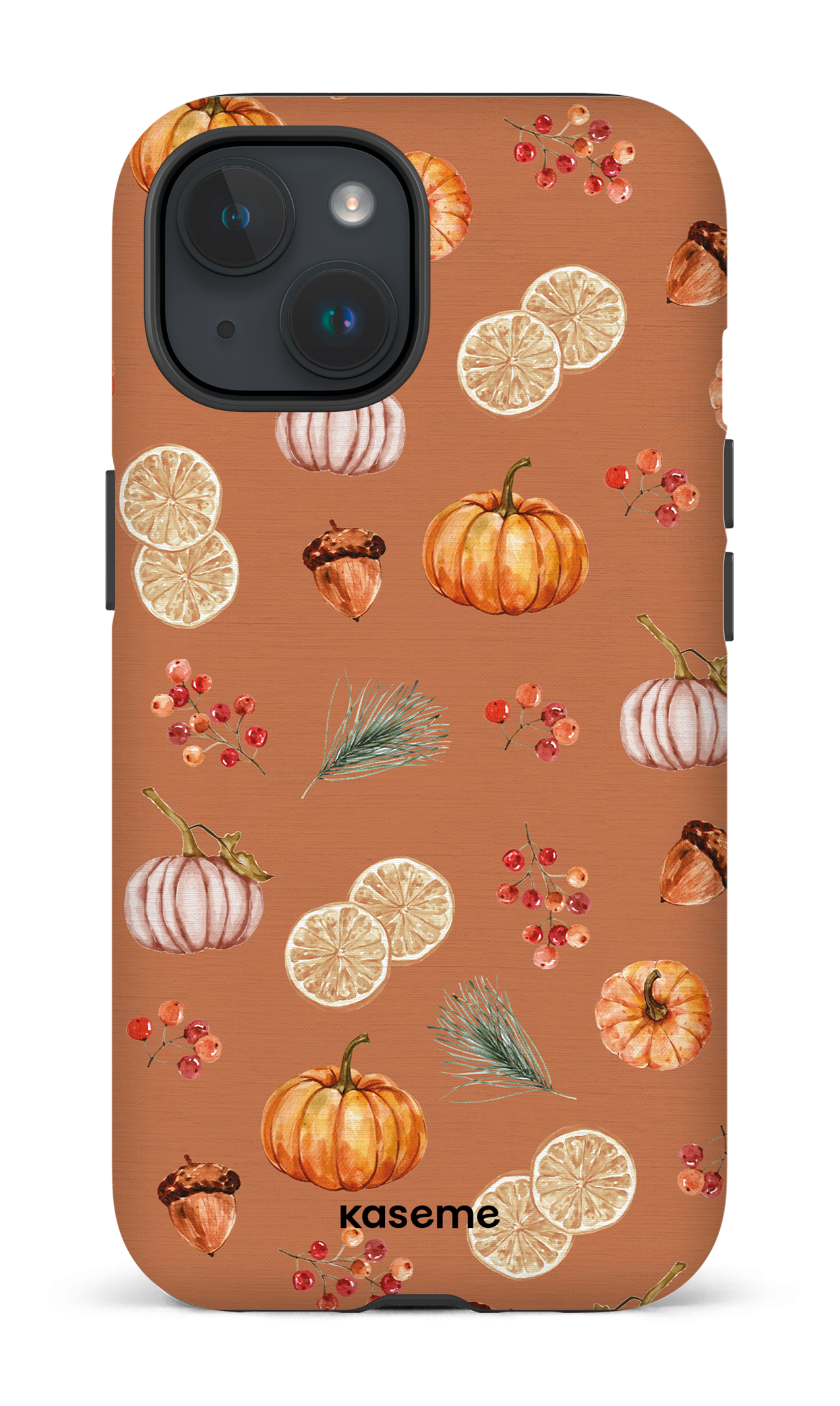 iPhone 15 Tough (Matte) Pumpkin Garden Orange -