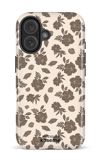 iPhone 16 Impact Case Floral Brown -