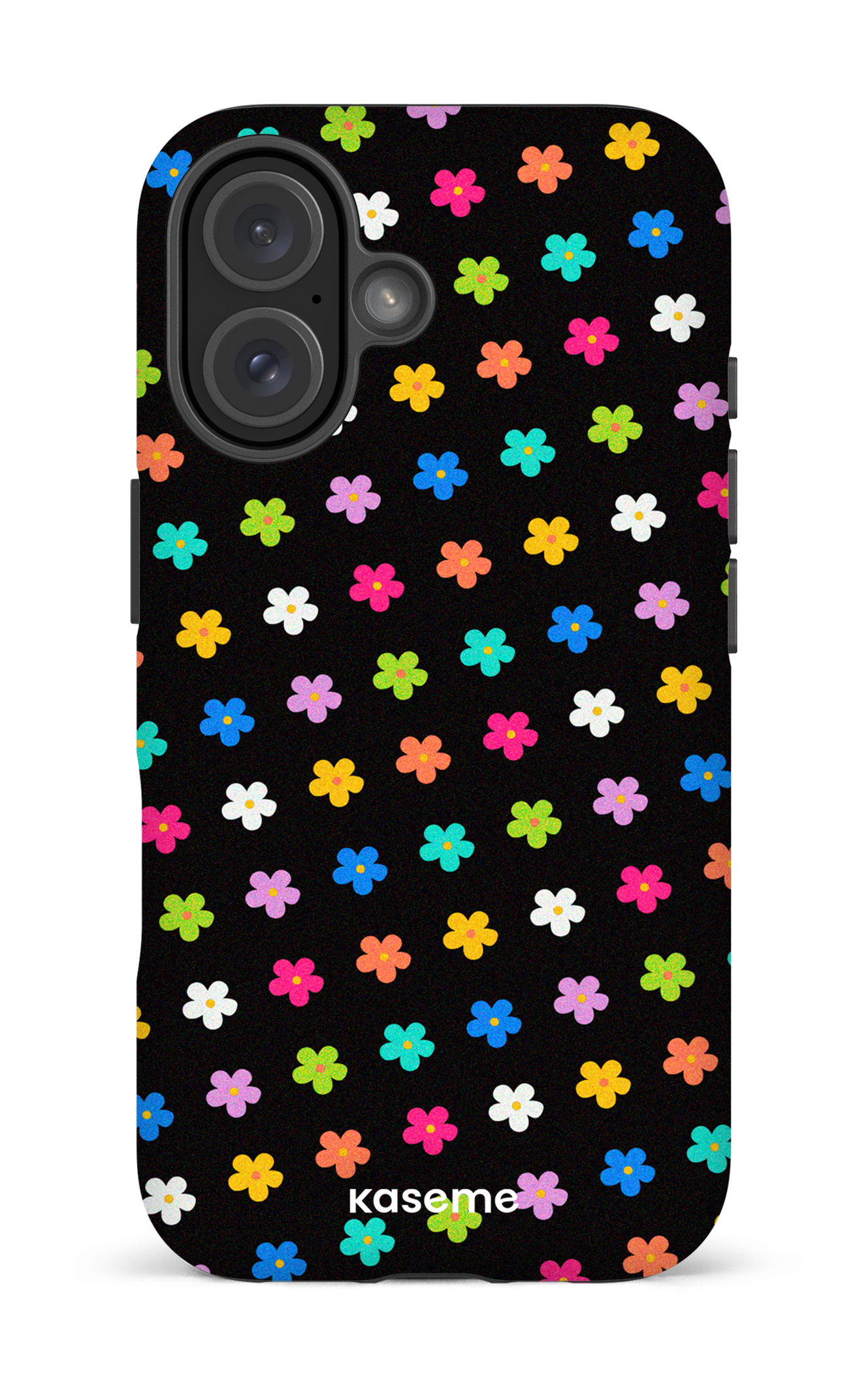 iPhone 16 Impact (Matte) Joyful Flowers Black -