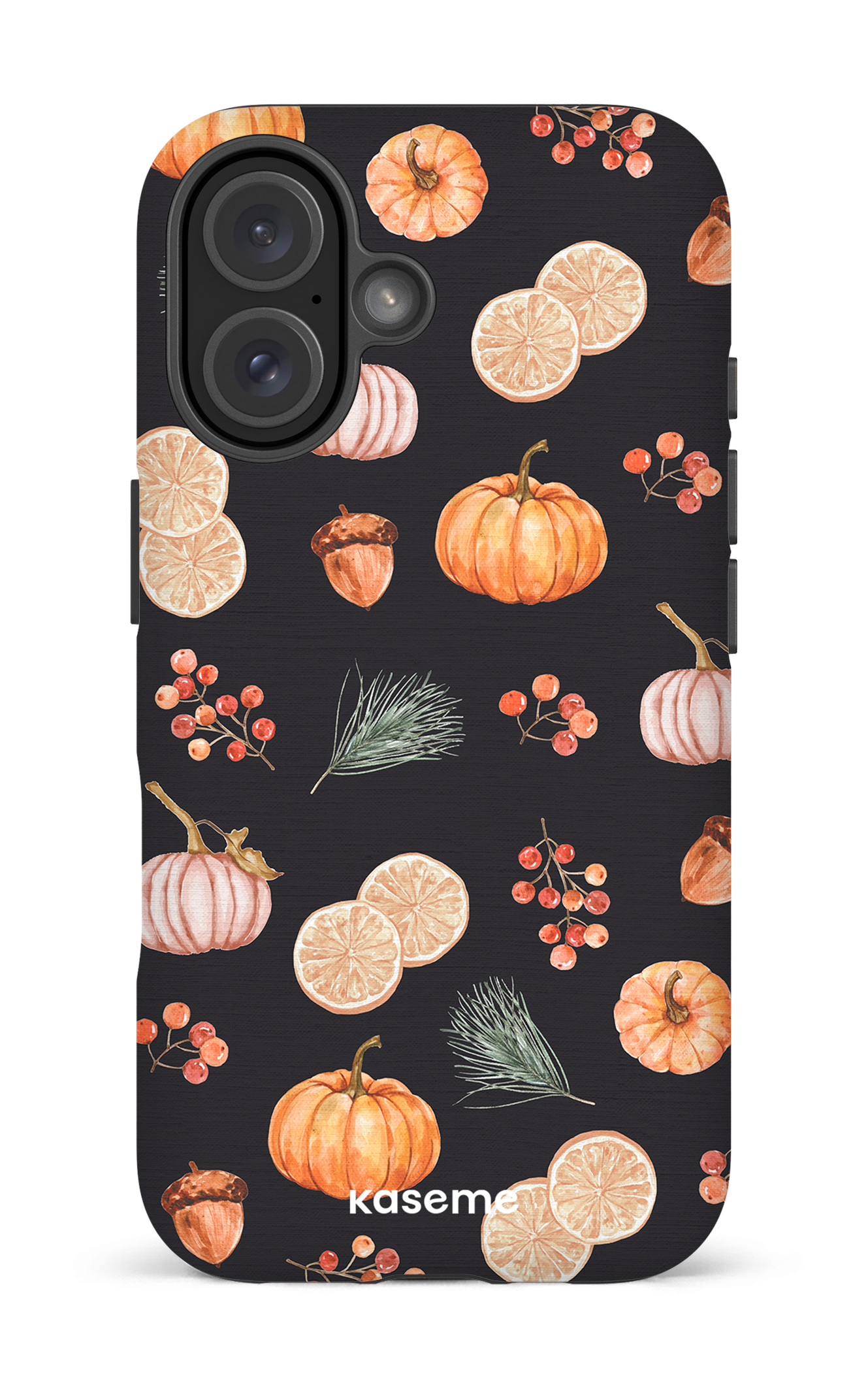 iPhone 16 Impact (Matte) Pumpkin Garden Black -