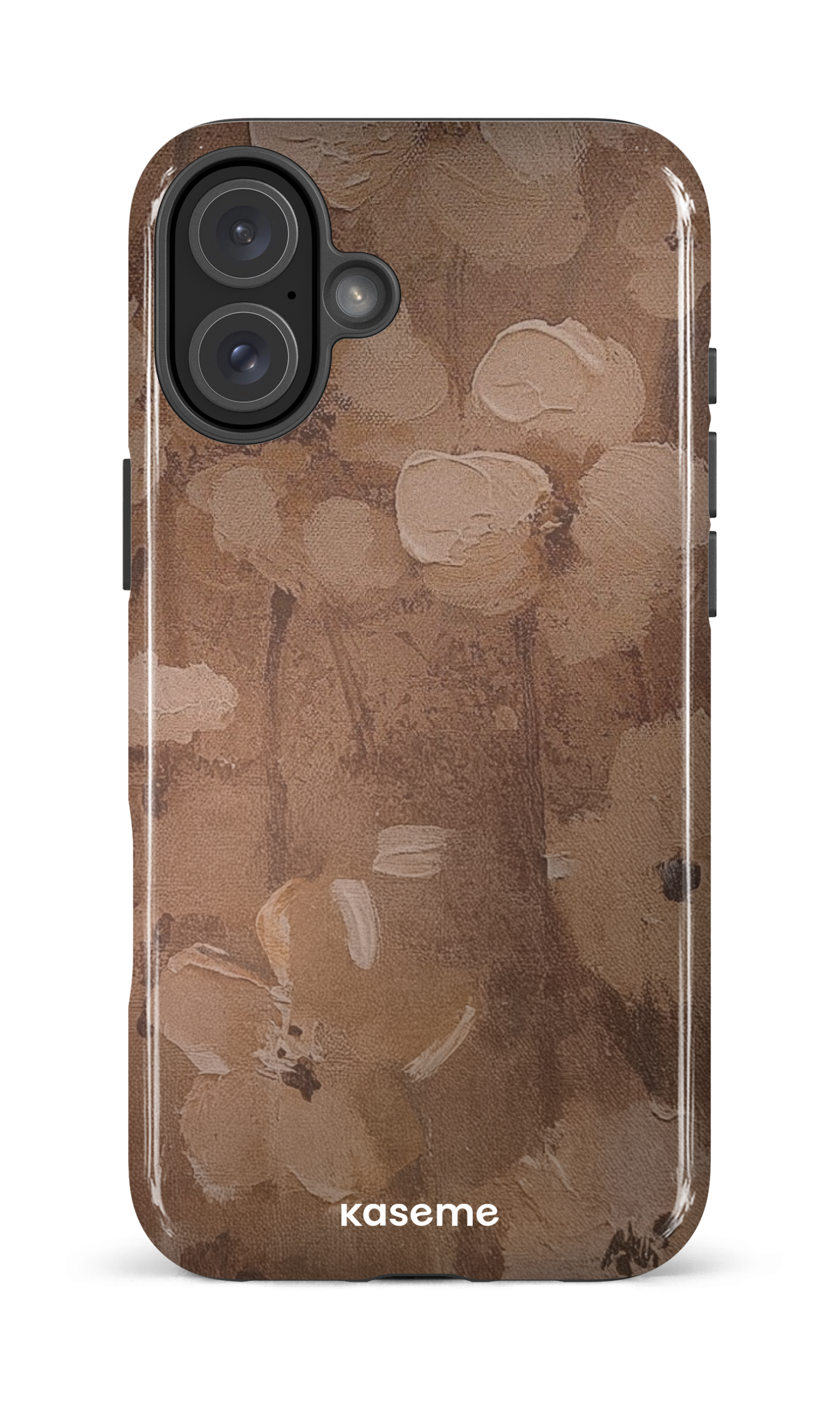 iPhone 16 Plus Impact Case Mocha Bloom -