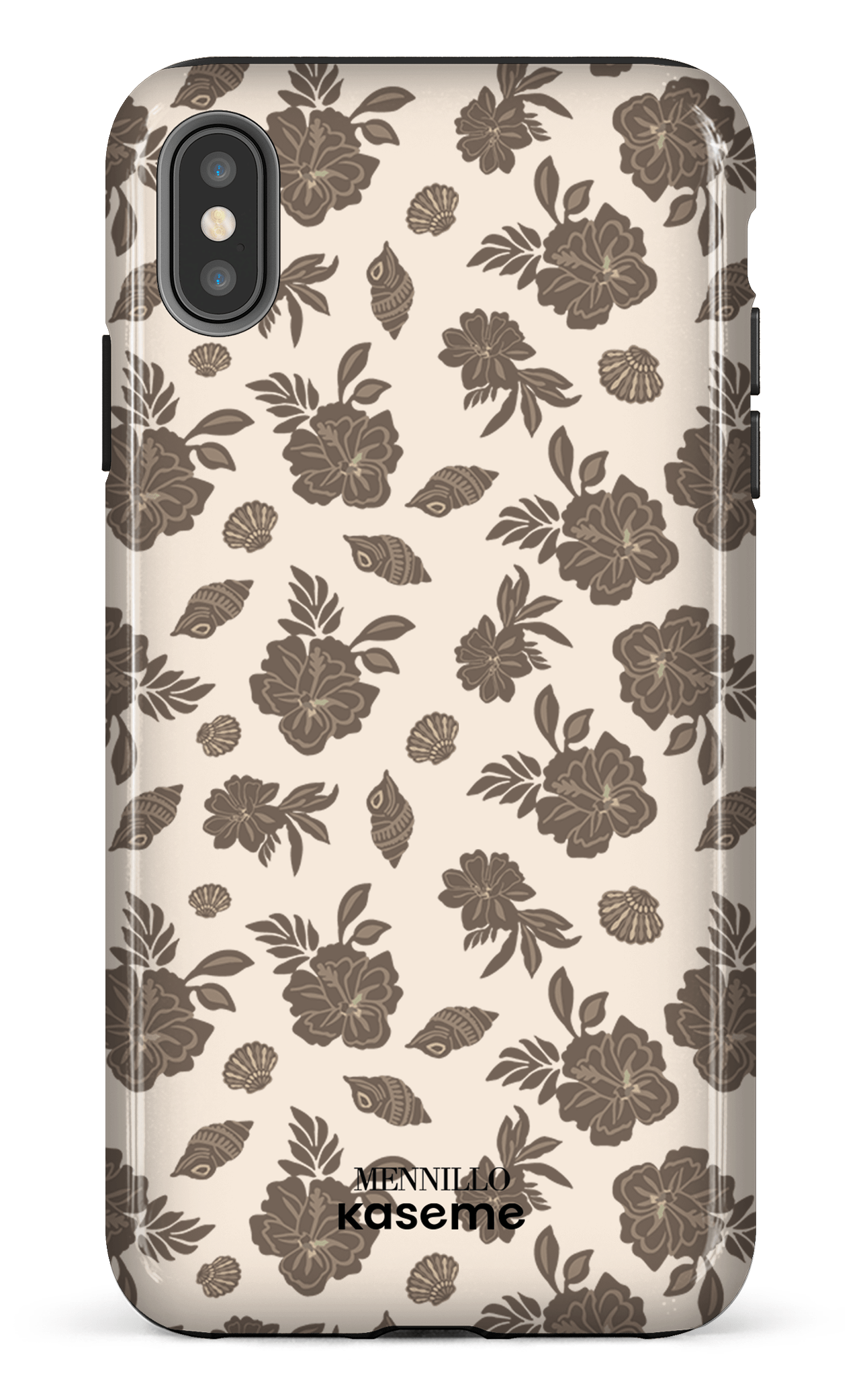 iPhone XS Max tough Floral Brown -