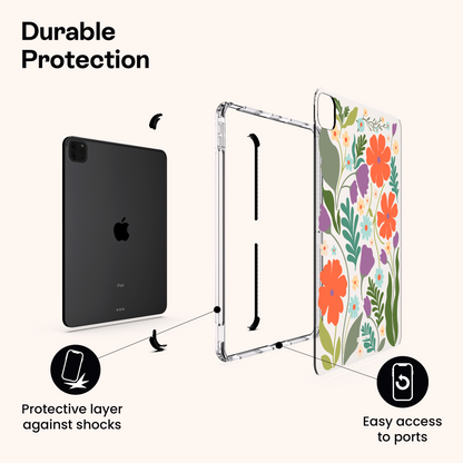 Midnight Bloom - iPad Clear Case - iPad Air 10.9"